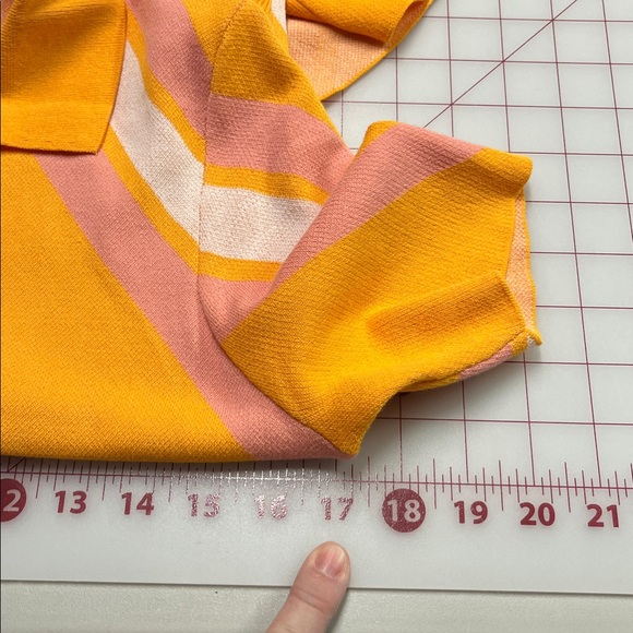 DEREK LAM 10 CROSBY "Aurelia" Waist Tie Open Back Stripe Button Knit Midi SZ M - Picture 15 of 16